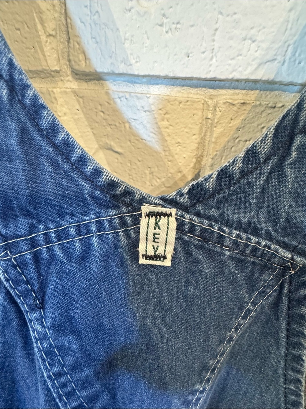 Vintage KEY Blue Denim Overalls Men’s 42”x29” - Picture 10 of 11